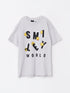 LC Waikiki Crew Neck SmileyWorld Printed Short Sleeve Cotton Boy T-Shirt